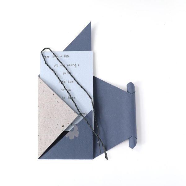 navy blue with sky blue Invitation