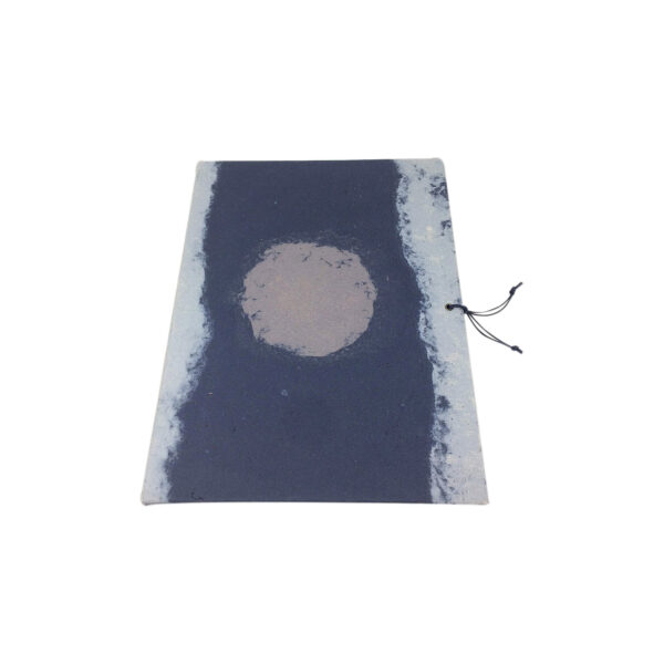 Blue File Holder mauve dot