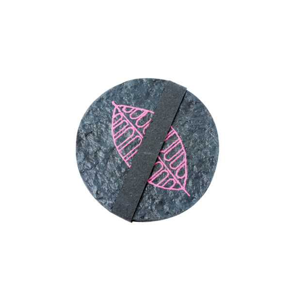 Pink Autumn Leaf Print Coaster