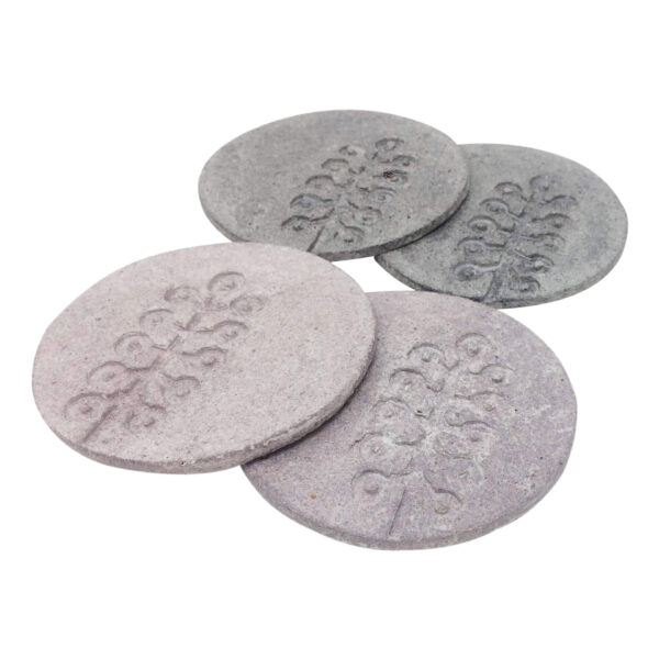 Mauve & Grey Cotton Mache Coaster