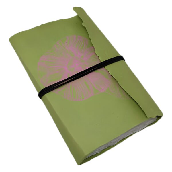 Green Pink Flower Notebook