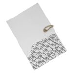 Coptic Notebook white zigzag print