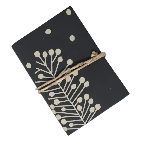 Dark grey hemp paper notebook