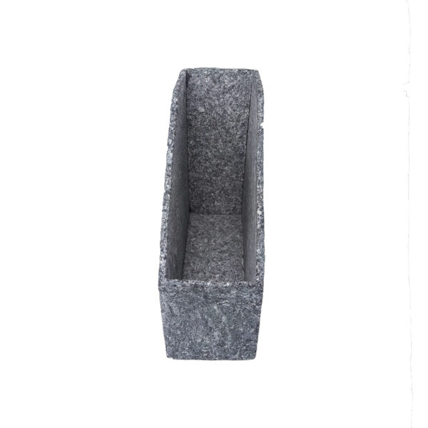 Paper mache box file holder - grey black with stone finish - Image 2