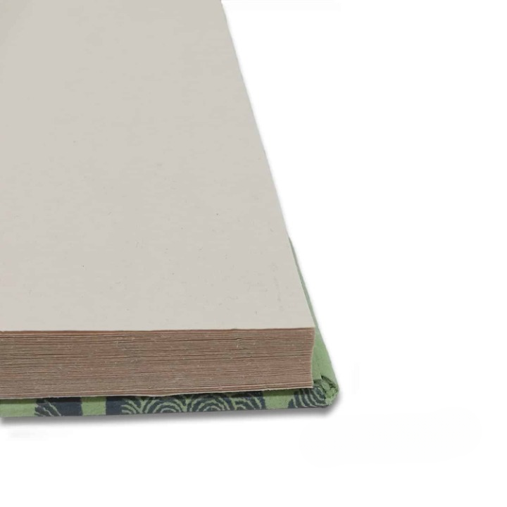 Green Handmade A5 Notebook | Grey Peace Bro Print