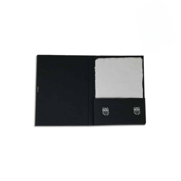 black handmade file folder