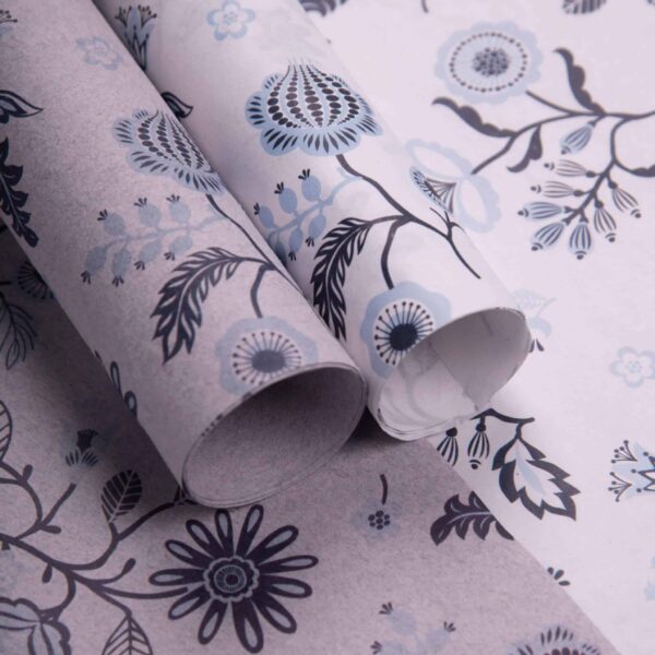 Blue Floral gift paper