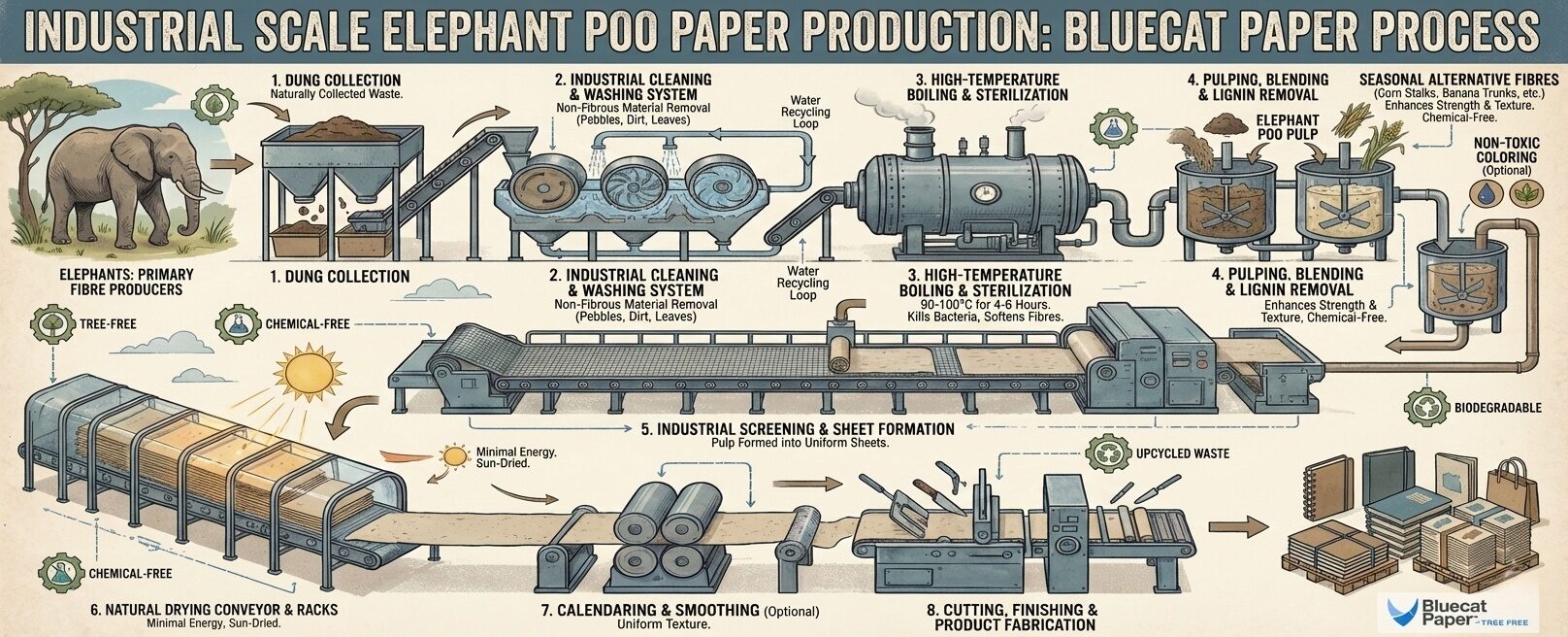 Elephant Poo Paper Texture