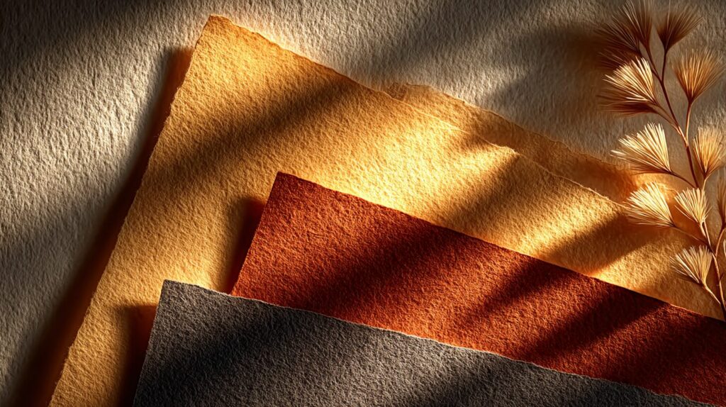 a group of colored tree-free paper