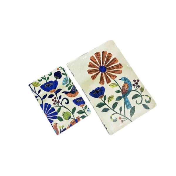 Flora & Fauna Cotton Notebook | Set of A5 and A6 notebook - Image 2