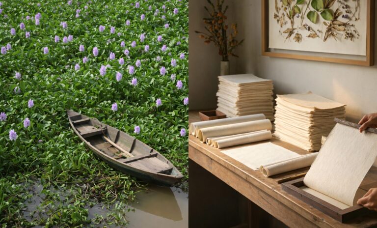 Water Hyacinth to Paper